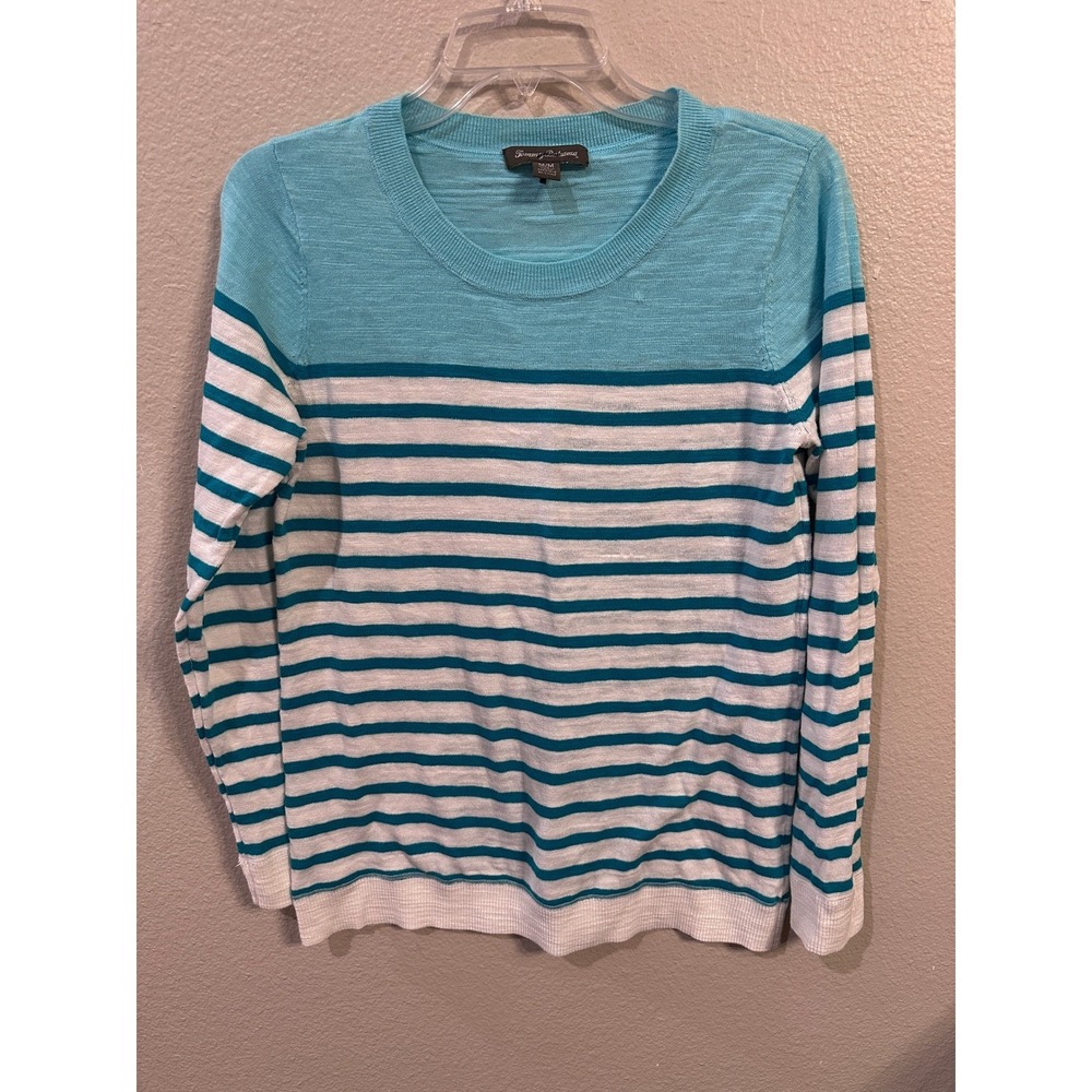 Tommy Bahama Sweater Medium Striped Long Sleeve Crew Neck‎ Casual Top